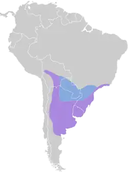 Distribución geográfica de la tangara naranjera.