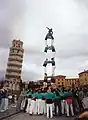 Torre de set en Pisa, Castellers de Vilafranca, 1988