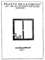 Planta de la torre del Puerto de Garachico 1686