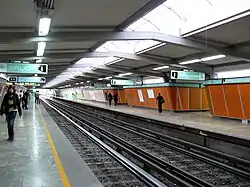 Interior de la estación.