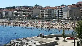 Playa del Silgar, en Sangenjo.