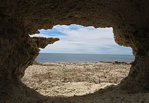 Sección de la playa más natural