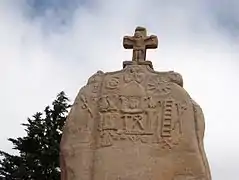 Menhir de Saint-Uzec cristianizado