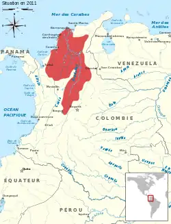 Distribución de la tortuga de río