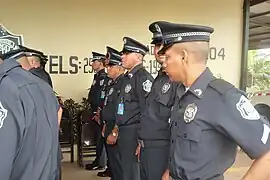 Unidades de policía en formación.