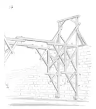 Propuesta del siglo XIII de un puente en ménsula ideado por Villard de Honnecourt