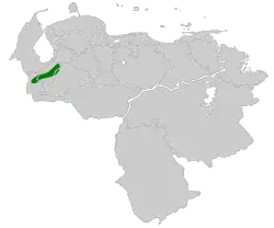 Distribución geográfica del hemispingo dorsigrís.