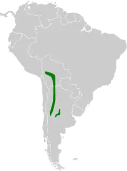 Distribución geográfica de la monterita pechigrís.