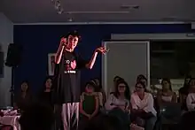 Presentación del monólogo "No solo duelen los golpes" en el Centro Cultural de España en El Salvador.