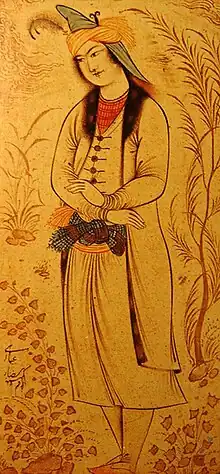 El príncipe Muhammad-Beik de Georgia por Reza Abbasi, 1620.