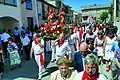 Fustiñana (Navarra) procesión de los santos Justo y Pastor, el 6 de agosto. Son los patronos de esta villa navarra.