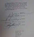 Acto de la mesa del Congreso Nacional que promulga el texto de 1946.