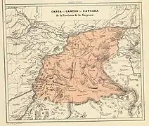 Cantón Caycara (1840), hoy parte occidental del Estado Bolívar.