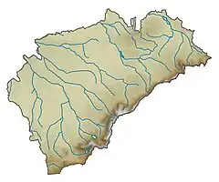 Mapa de relieve de la provincia