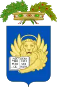 Escudo de la Provincia de Venecia, con la corona habitual en Italia para las provincias.