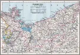 Provincia prusiana de Pomerania en 1905