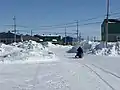 Vista de una calle en invierno