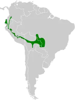 Distribución geográfica del ojodefuego occidental.