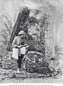 Composición fotográfica de las ruinas de Quiriguá de 1896.