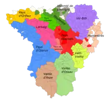 Regiones históricas de Bearne.