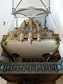 El órgano durante su restauración.