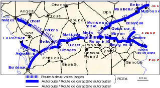 Mapa detallado del trazado de la Ruta Centro Europa Atlántico