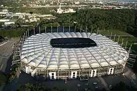 El HSH Nordbank Arena, fue sede de la final de la UEFA Europa League de 2010