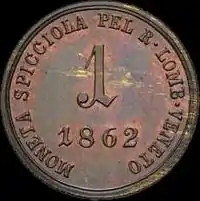 Moneda de 1862.