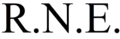 Logotipo de Radio Nacional de España entre el nacimiento oficial de TVE en 1956 y 1962.