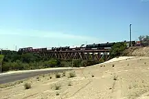 Tex-Mex Railway International Bridge view from Laredo