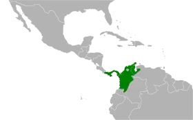 Distribución geográfica de la tangara dorsirroja.