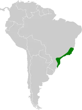 Distribución geográfica del ermitaño picosierra.