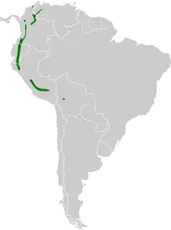 Distribución de Ramphomicron microrhynchum