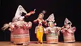 Representación teatral Rasa lila en estilo de danza Manipuri