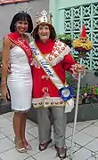 Rey momo y reina del carnaval.