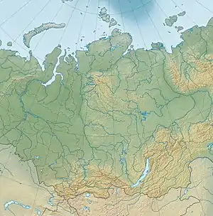 Lago Gusínoye ubicada en Distrito Federal de Siberia
