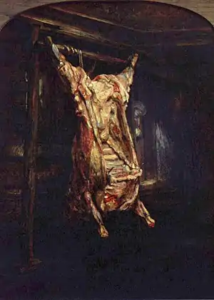 El buey desollado (1655), de Rembrandt, Museo del Louvre, París.