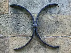 Placa de anclaje en una iglesia en Renania del Norte-Westfalia, Alemania