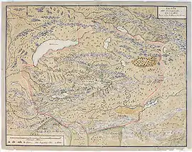 Mapa de Zungaria (Johan Gustaf Renat, ca. 1744)
