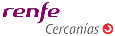 Logo de Cercanías de RENFE (red española de ferrocarriles).
