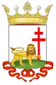 Representación europea medieval del símbolo de Etiopía, un león que sostiene una cruz patriarcal