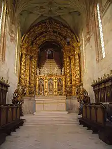 Retablo mayor de la iglesia de Vilar de Frades.