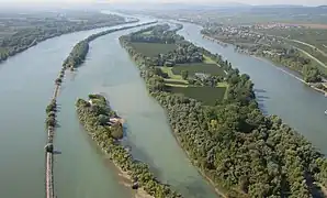 Foto aérea entre Eltville y Bingen