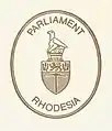 Logotipo utilizado por el Parlamento de Rhodesia.