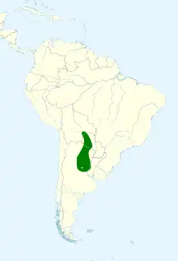Distribución geográfica del chingolo coronicastaño.