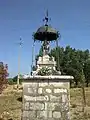 Monumento junto al río Tajo, en Santarém, en el lugar donde se encontró el cuerpo de Santa Iria.