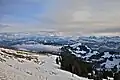 Vista de los alpes centrales de Suiza desde Rigi Kulm