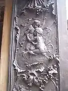 Una de las hojas de las puertas de bronce de la Iglesia de la Candelaria, en la ciudad de Río de Janeiro, colocadas en 1901