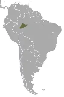 Distribución del tití del río Purus