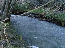 El río Alhama a su paso por el municipio de Lugros